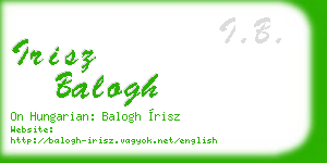 irisz balogh business card